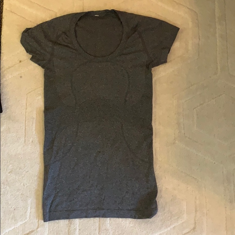 Gray Lululemon Workout top